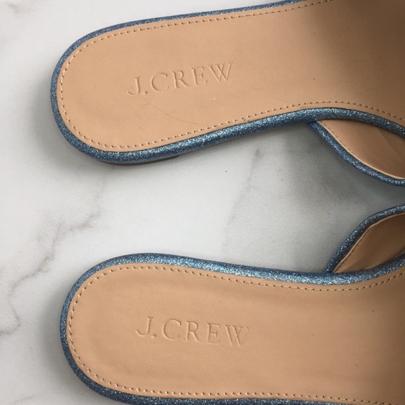 J. Crew Cora glitter sandals in ocean blue - Picture 3 of 5